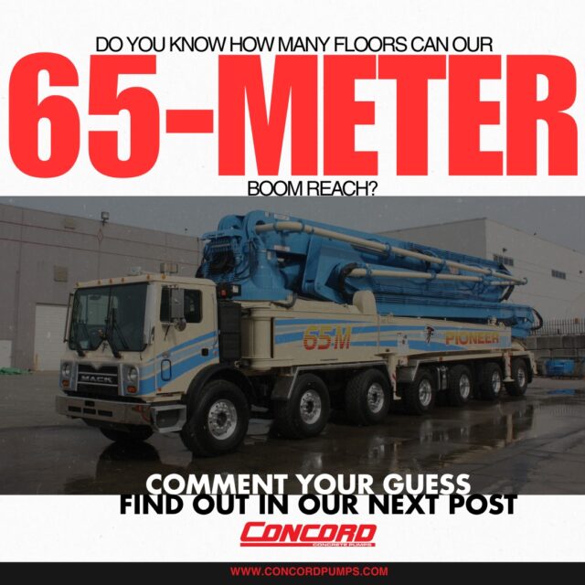 A 65-meter boom sounds big…

But how many floors can it actually reach? 🤔

👇 Comment your guess
We’ll reveal the answer in the next post.

#concreteindustry  #concretepumping  #constructionequipmentsales  #concordpumps