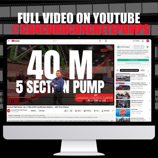Not all 40M pumps are the same.

At World of Concrete 2026 we explained the details of this pump with Canadian Concrete Pumpers.

This reel is just a preview.

🎥 Full explanation on our YouTube channel. @concordconcretepumps

#concretepumping  #concretepumping  #constructionlifefast  #worldofconcrete2026