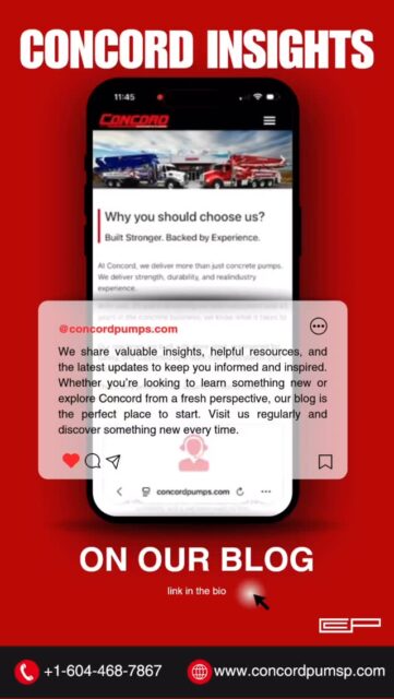Want to get more out of your concrete pump?
We share real insights, practical tips, and industry knowledge to keep your operation running strong.
📲 Read more on our blog — link in bio
#concretepumping #concordconcretepumps #concreteconstruction #heavyequipment