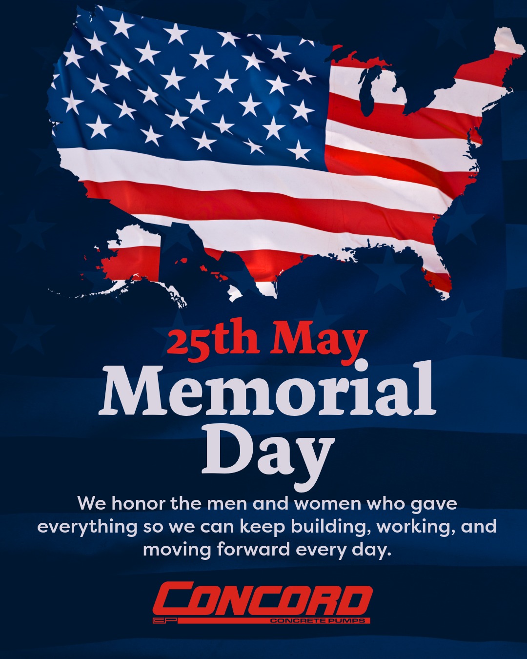 Today, we remember the heroes who made freedom possible. 🇺🇸
Their sacrifice built the foundation for the opportunities we have today — to work hard, build stronger communities, and keep moving this industry forward.
From all of us at Concord Concrete Pumps, thank you to the brave men and women who gave everything for this country.
Wishing everyone a meaningful Memorial Day. #memorialday #usa #honorandremember #concretepumps #concretepumps