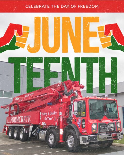 Today, we honor Juneteenth—a day that commemorates freedom, resilience, and the ongoing pursuit of equality.
At Concord, we recognize the importance of building stronger communities through respect, inclusion, and opportunity for all.
Happy Juneteenth.
#Juneteenth #FreedomDay #Community #Inclusion #ConcordConcretePumps