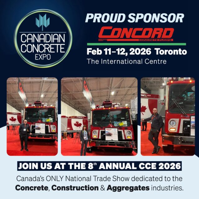 We’re proud to be a sponsor of Canadian Concrete Expo 2026 🇨🇦
📍 Visit us at Booth #4-119
📅 Feb 11–12, 2026 | Toronto
Let’s talk concrete pumps, innovation, and solutions for your next project.
 #canadianconcreteexpo #canadianconcrete #concretelife #concretepumping