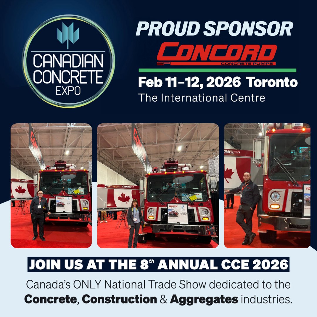 We’re proud to be a sponsor of Canadian Concrete Expo 2026 🇨🇦
📍 Visit us at Booth #4-119
📅 Feb 11–12, 2026 | Toronto
Let’s talk concrete pumps, innovation, and solutions for your next project.
 #canadianconcreteexpo #canadianconcrete #concretelife #concretepumping